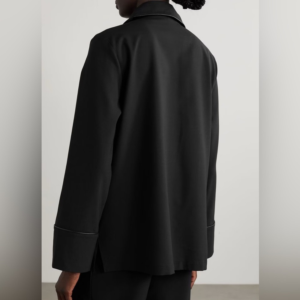 NWT SLEEPER Off The Duty piped crepe pajama shirt - Picture 4 of 8